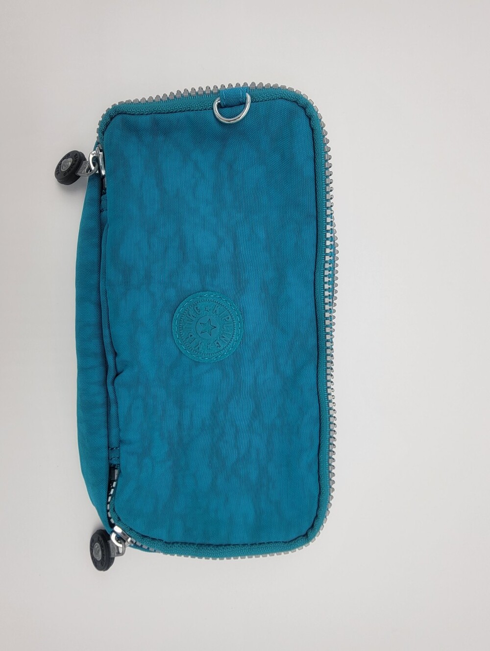 Kipling Teal Zip-Around Wristlet Pouch